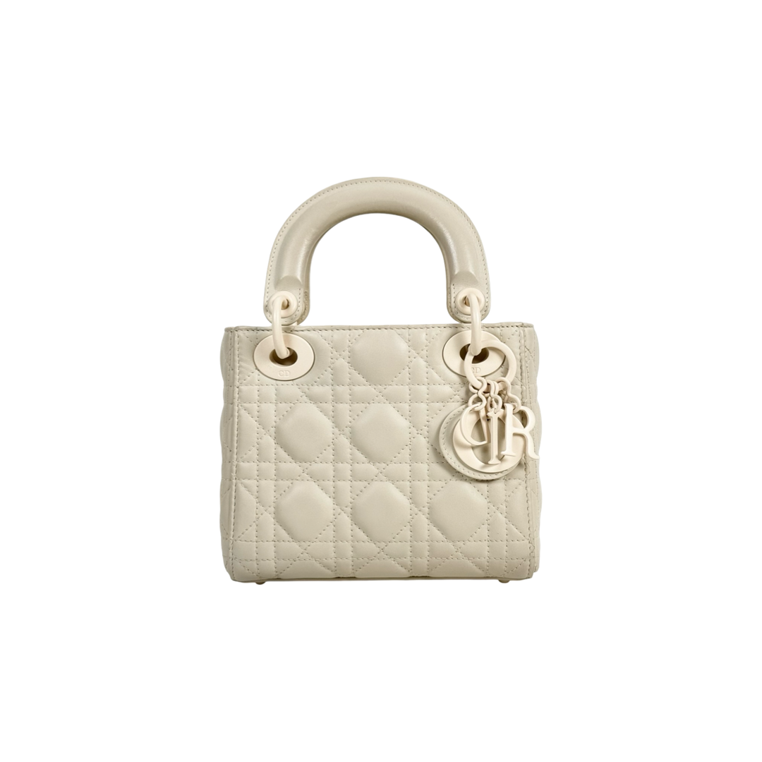 Dior Lady Dior Mini White Bag