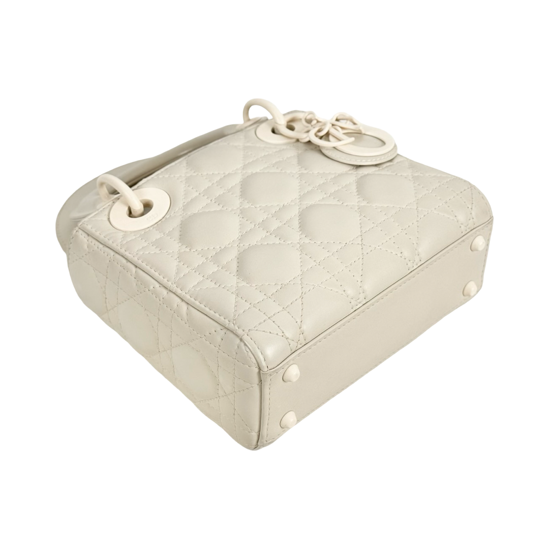Dior Lady Dior Mini White Bag
