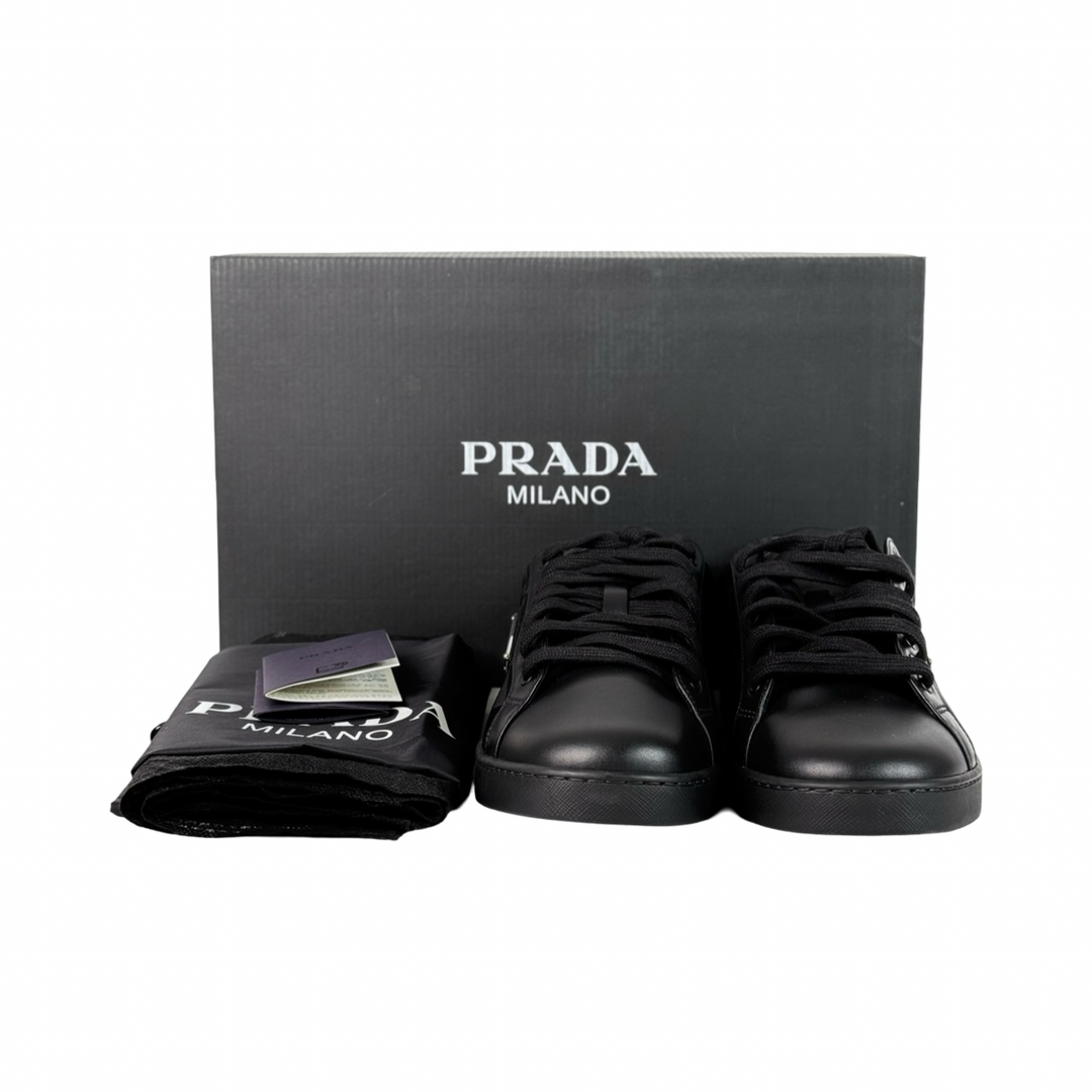 Prada Black Triangle Logo Shoes #7.5