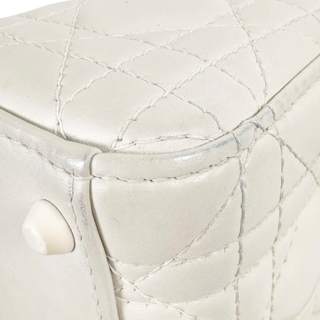 Dior Lady Dior Mini White Bag