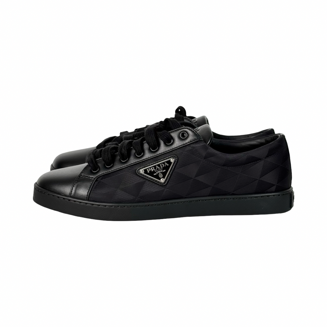 Prada Black Triangle Logo Shoes #7.5