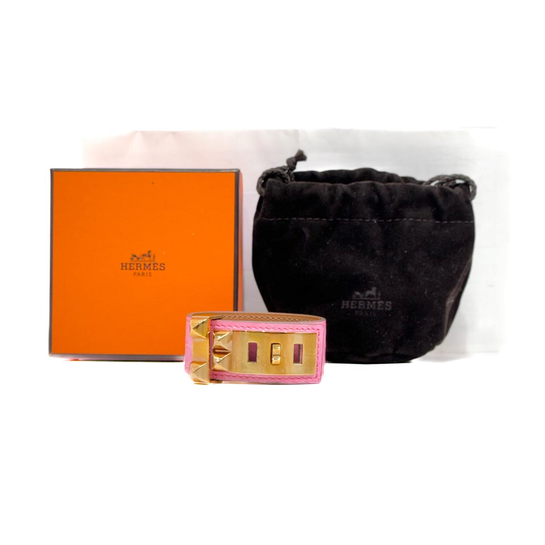 Hermes Crocdile Rose CDC Bracelet