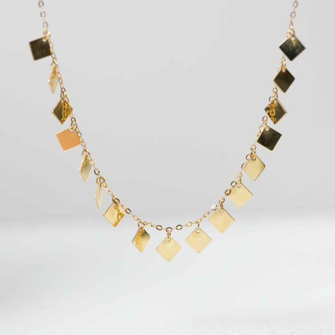 18K Solid Yellow Gold Necklace