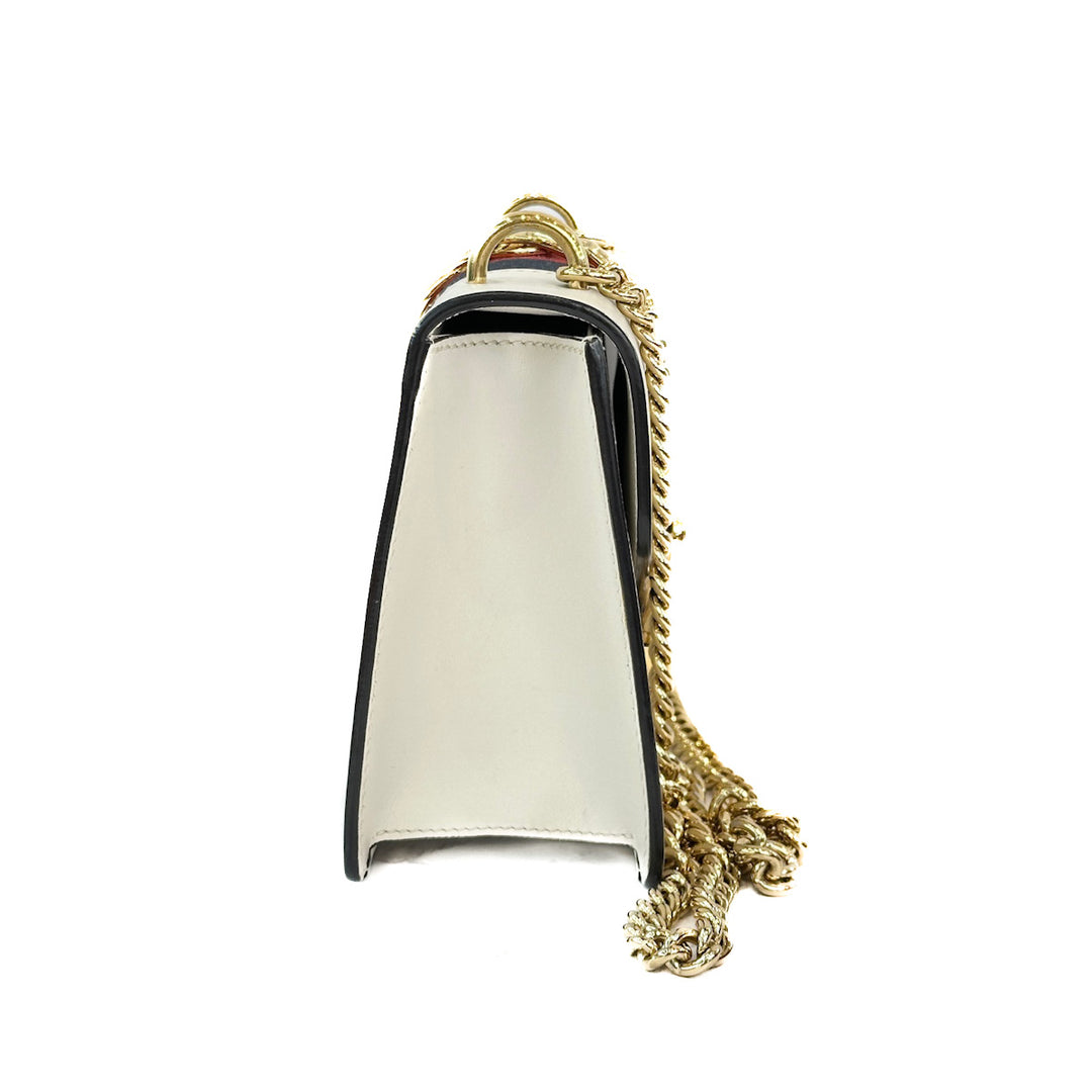 Gucci Sylvie Mini White Chain Bag