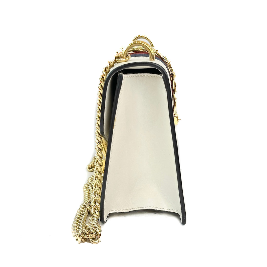 Gucci Sylvie Mini White Chain Bag