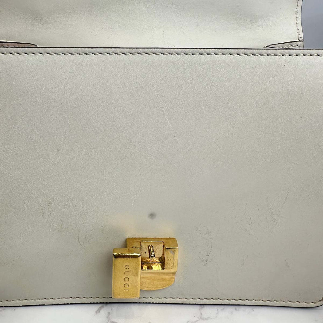 Gucci Sylvie Mini White Chain Bag