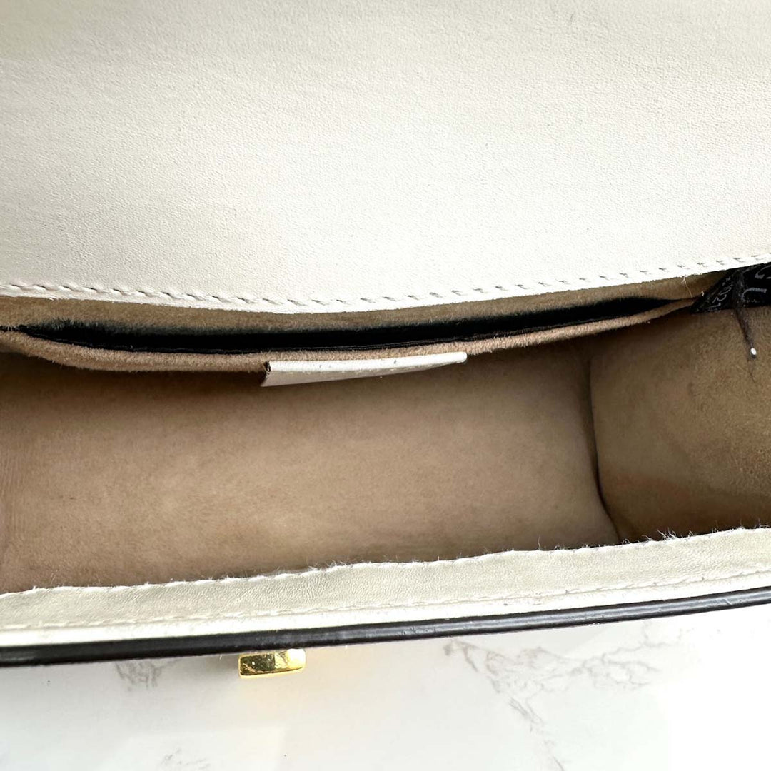 Gucci Sylvie Mini White Chain Bag