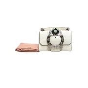 Miumiu White Crystal Miu Lady Bag