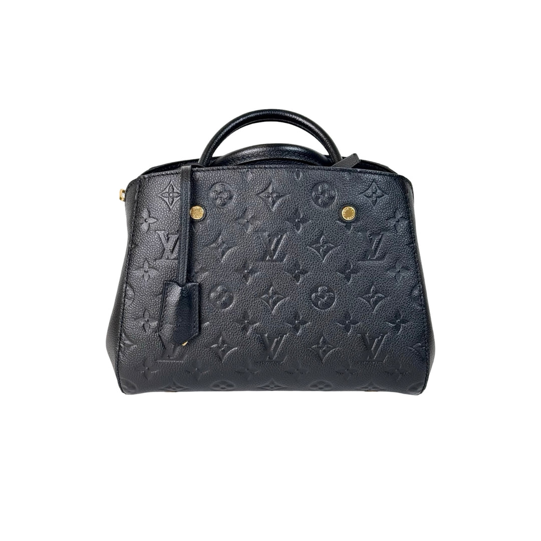 Louis Vuitton Montaigne Black Calfskin PM Bags