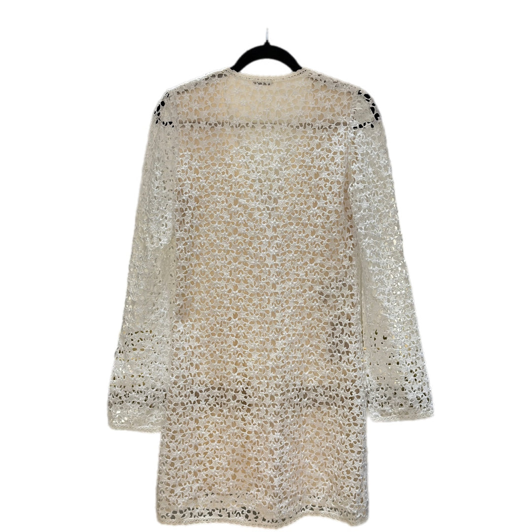 Miumiu Long Sleeve Dress Macrame Stellin White/Cream #38