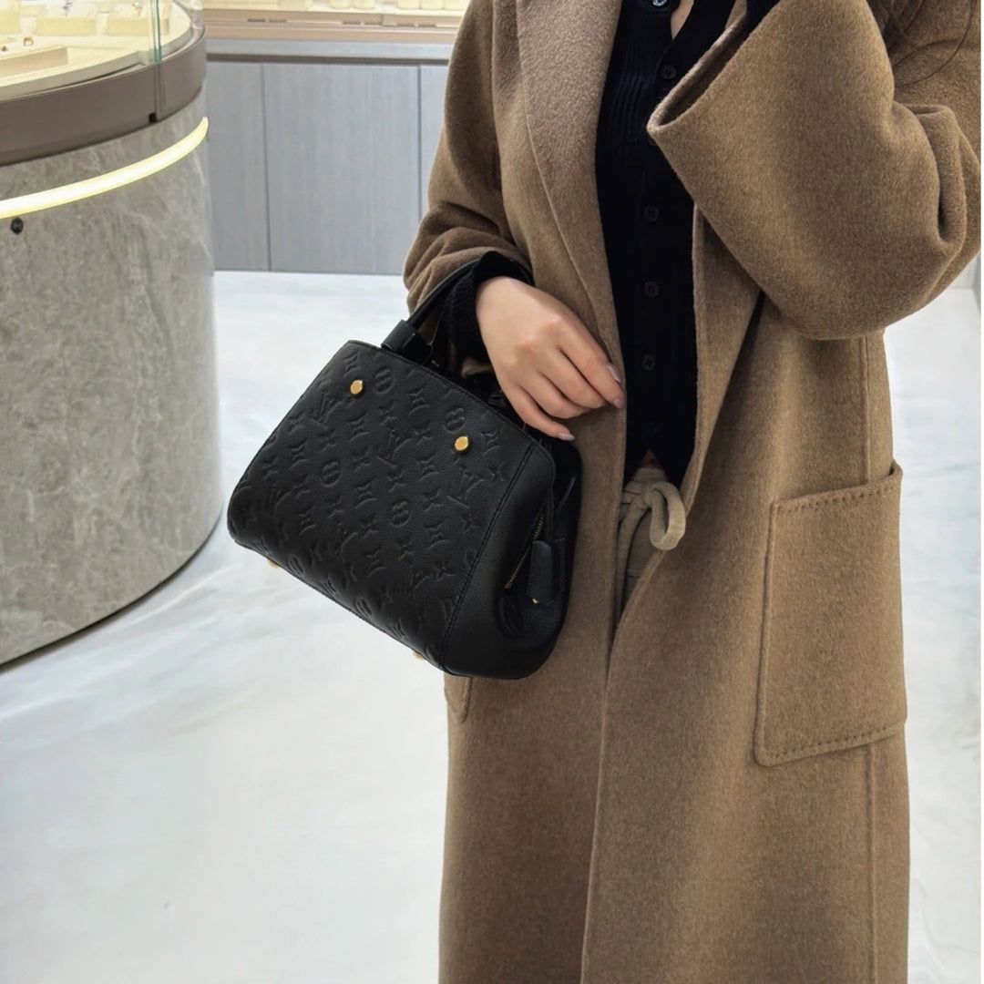 Louis Vuitton Montaigne Black Calfskin PM Bags