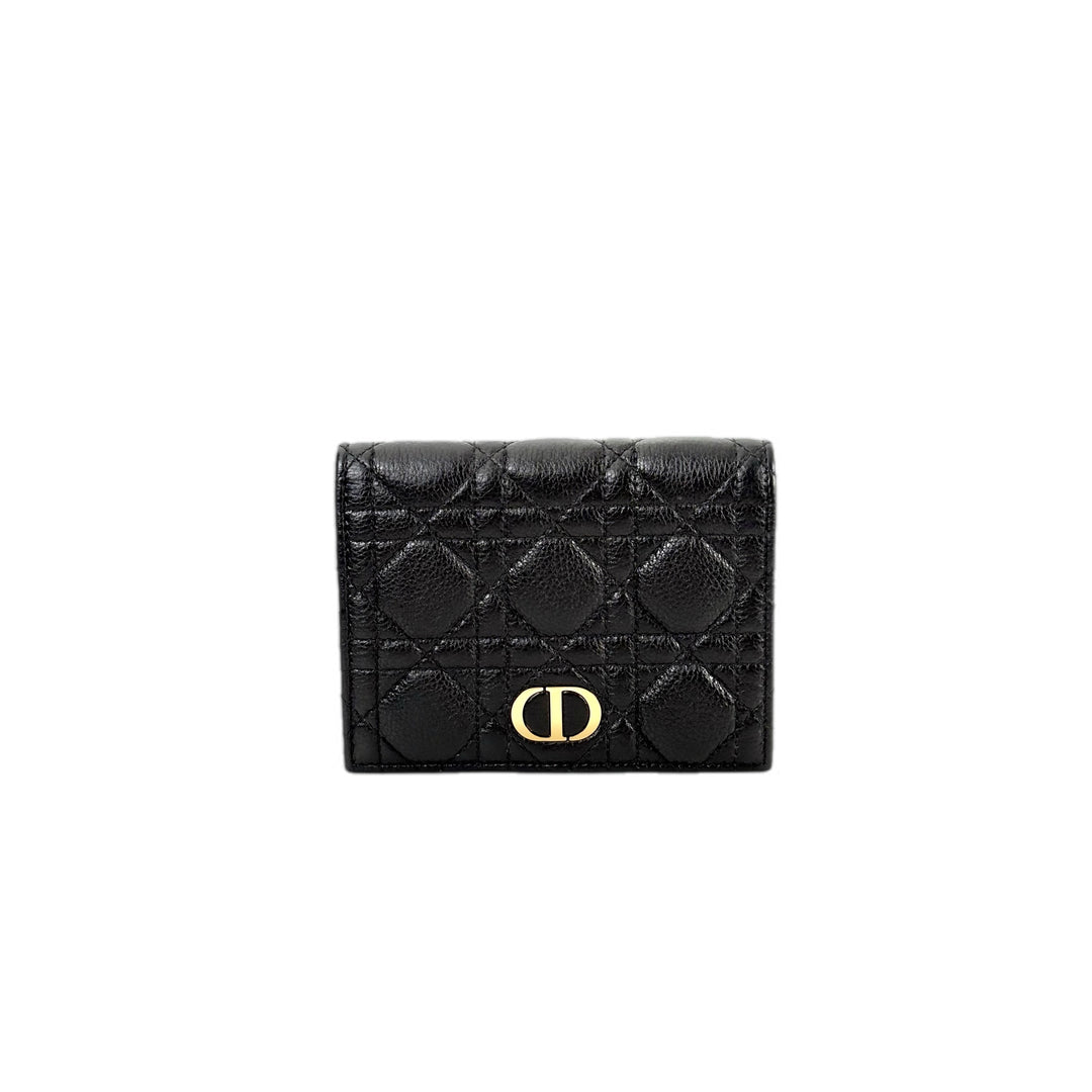 Dior Caro Black Short Wallet