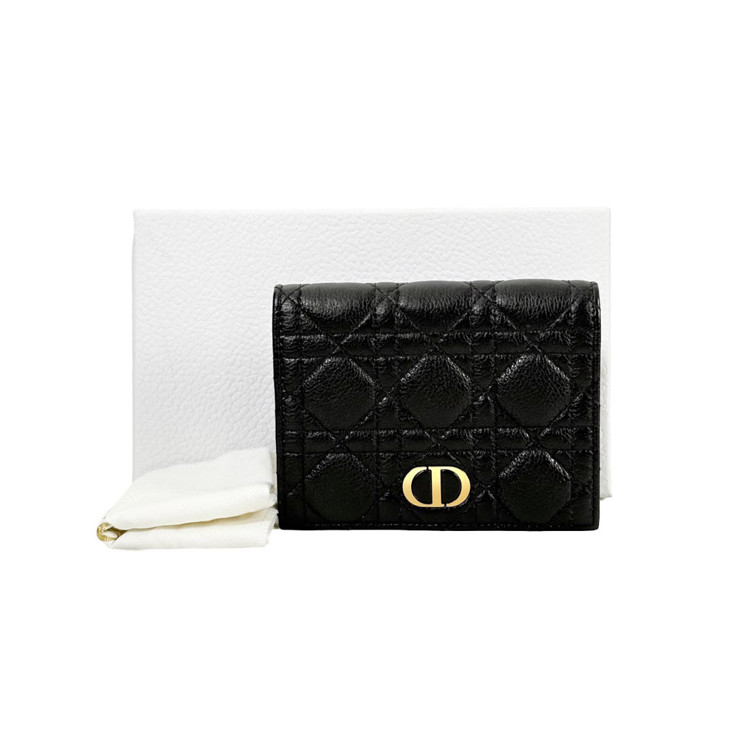 Dior Caro Black Short Wallet