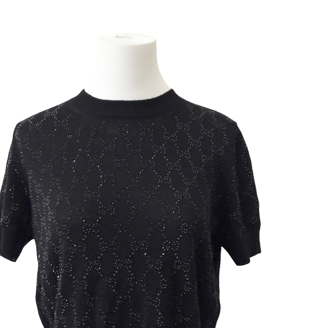 Gucci Black Bright Wool Top #L