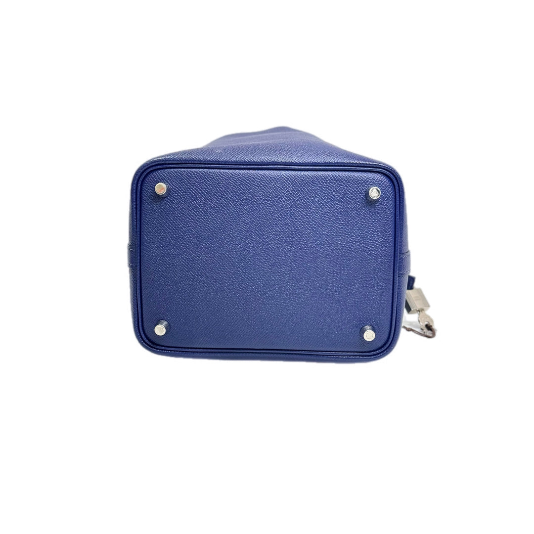 Hermes 18 Picotin Blue Epsom