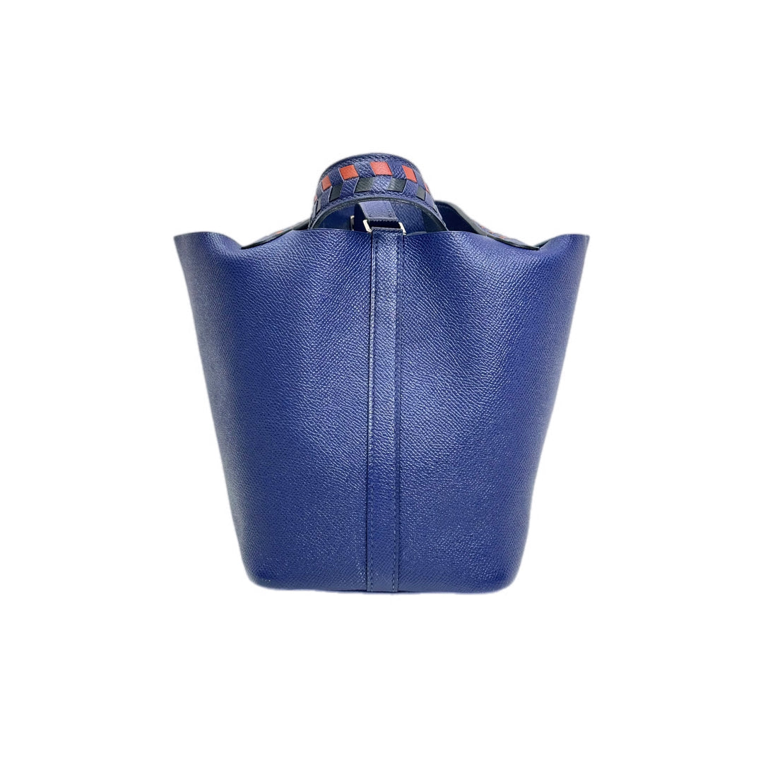 Hermes 18 Picotin Blue Epsom