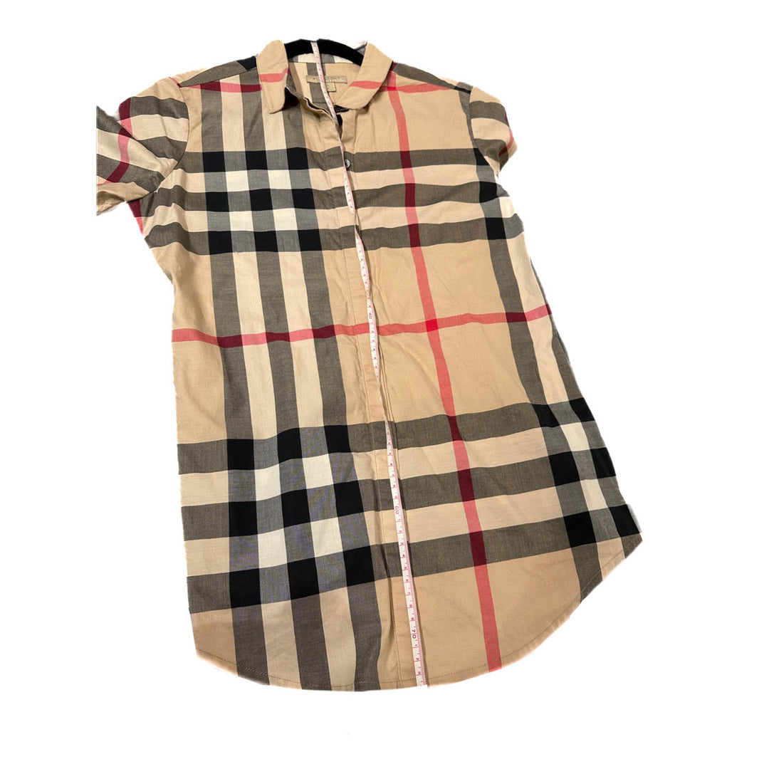 Burberry Classic Check Brown Shirt Size S