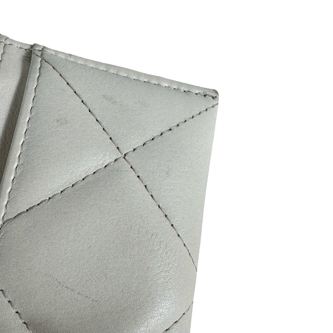 Chanel 19 Quilted White Cardholder