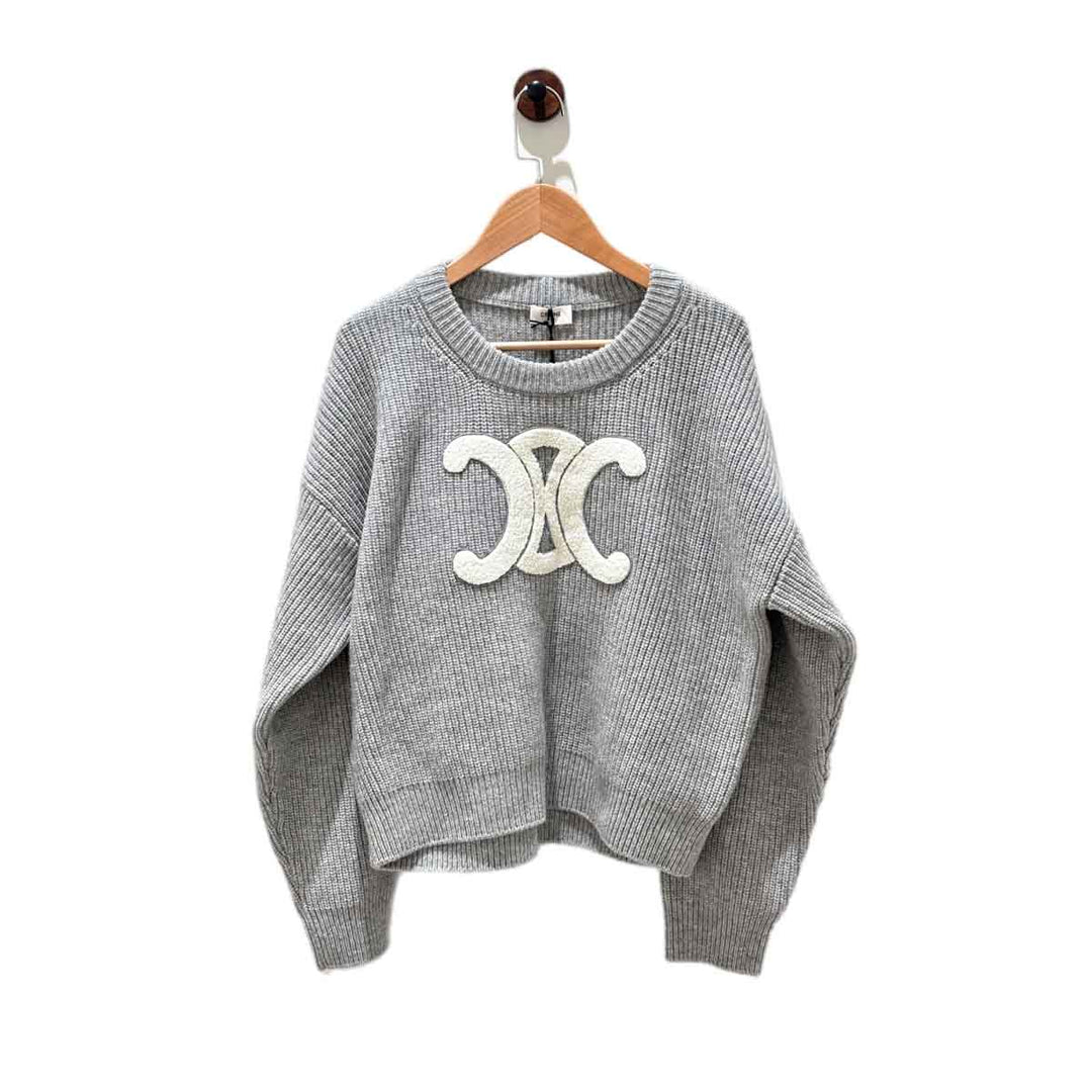 Celine Grey Wool Sweater #M