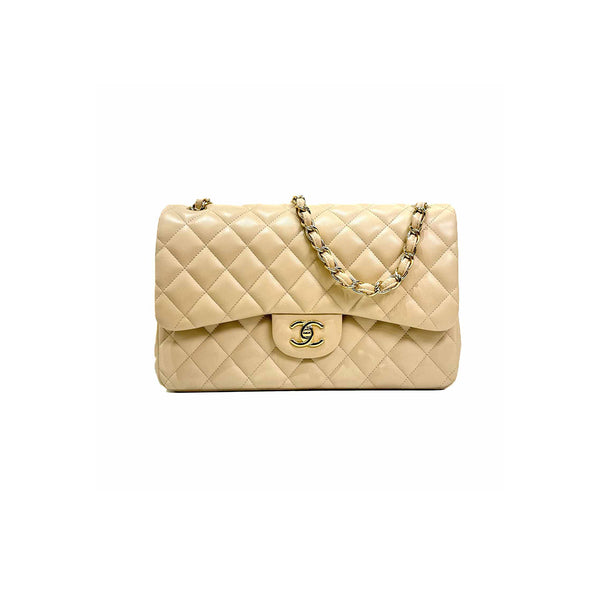 Chanel Yellow Jumbo Classic Flap Bag - Jiaxyk