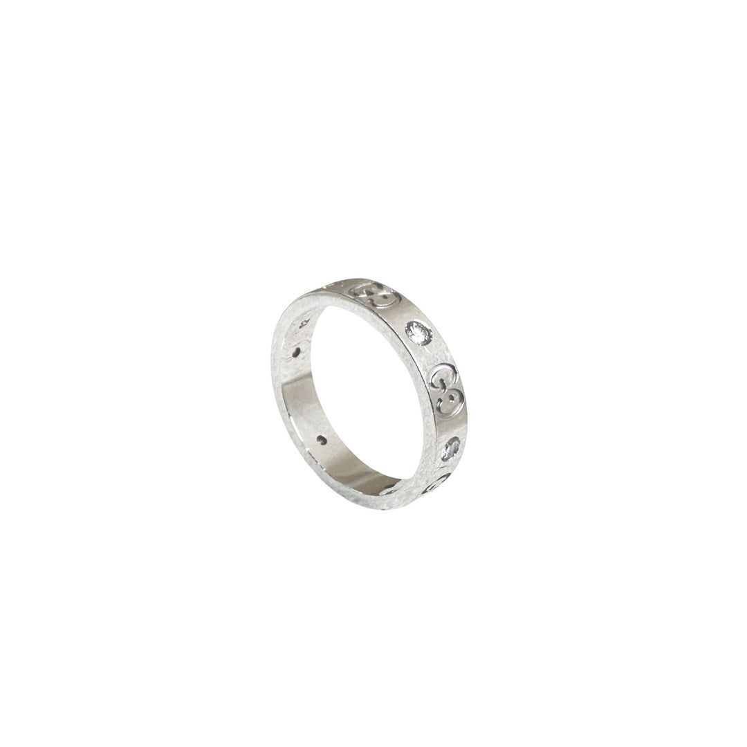 Gucci White Gold 6 Diamond Ring D0.15 - Jiaxyk