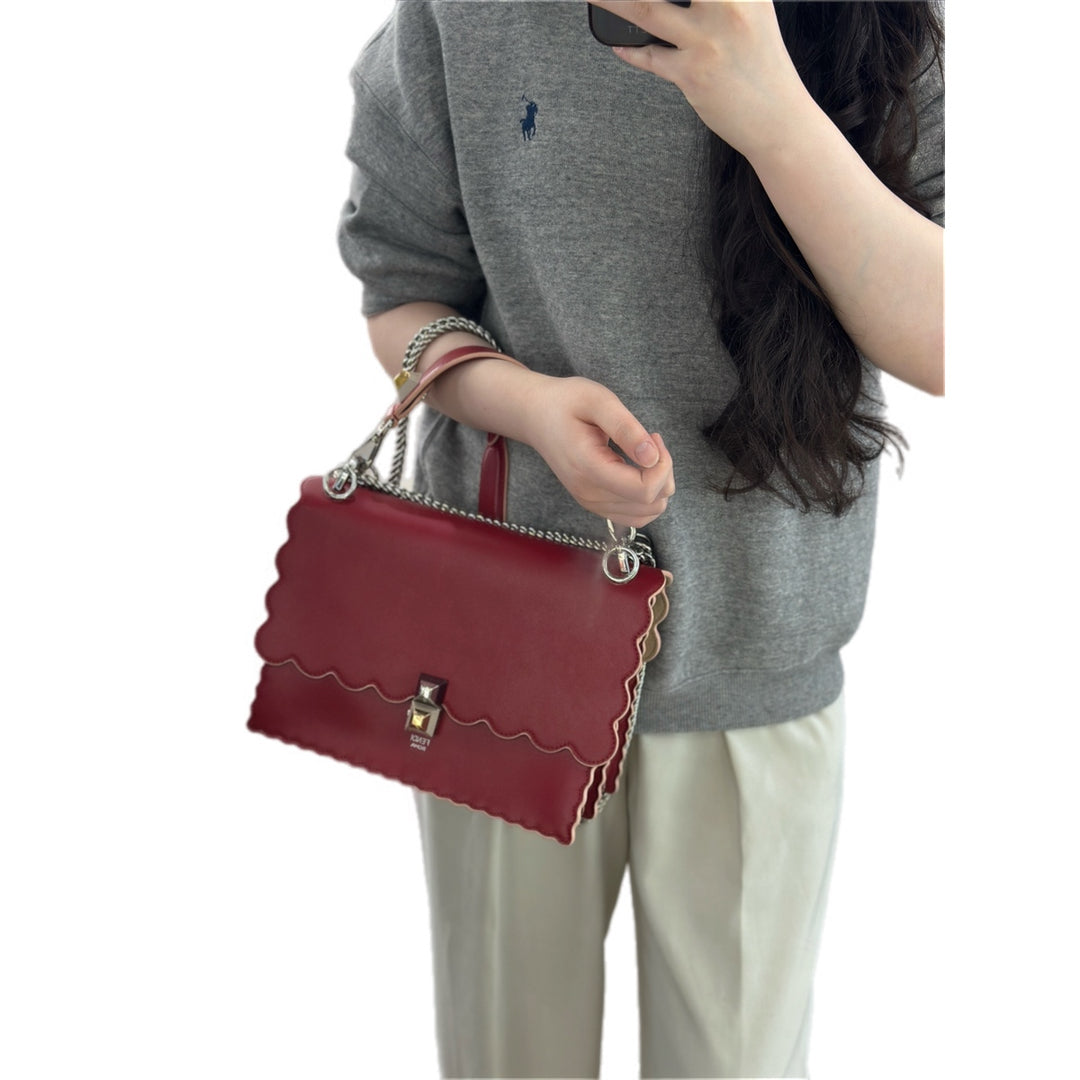 Fendi Kan I Medium Red Bag