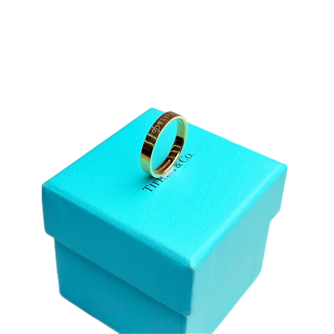 Tiffany 18k Gold Band Ring #61