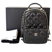 Chanel Black Caviar Mini Backpack Bag