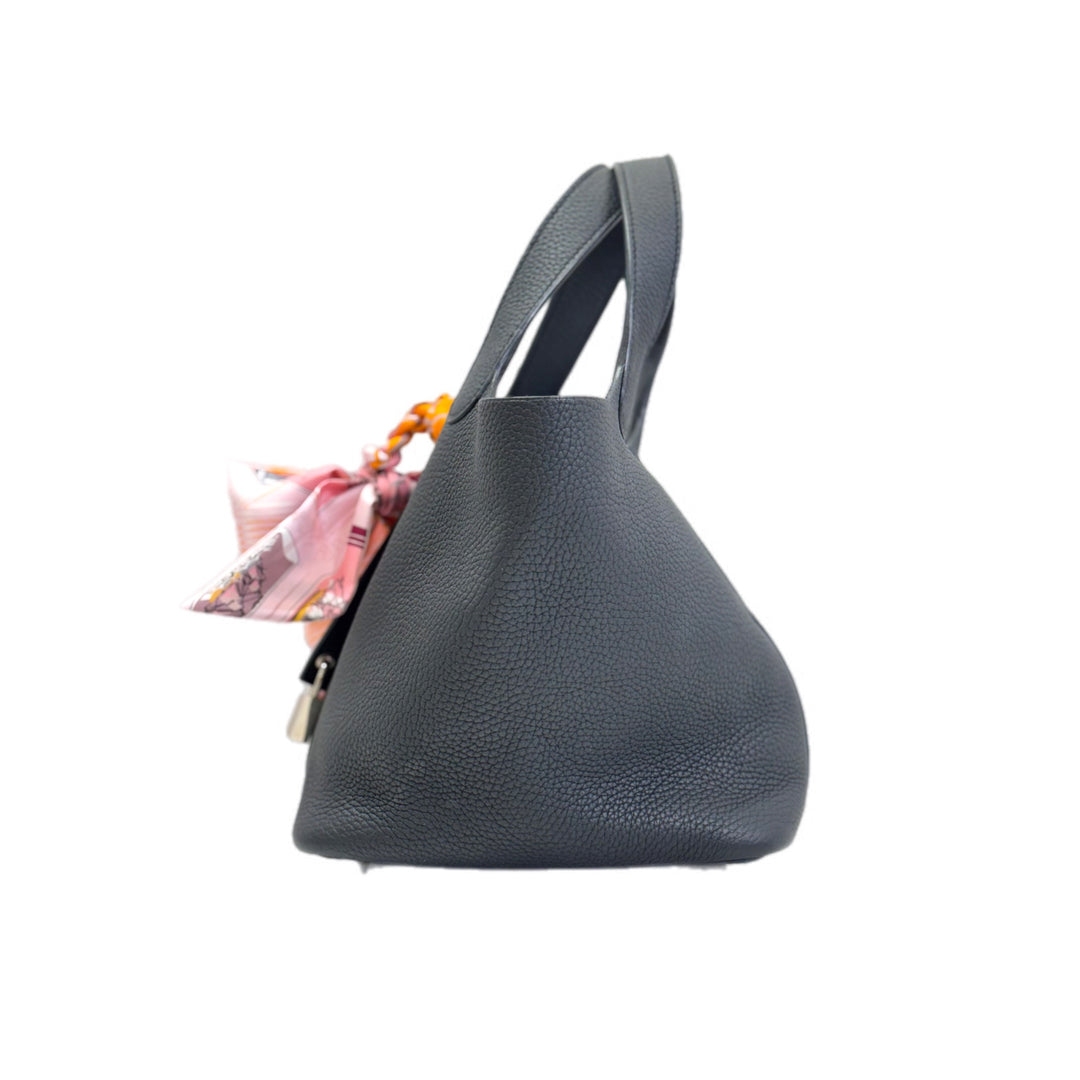 Hermes Picotin 18 Black TC Leather Bag