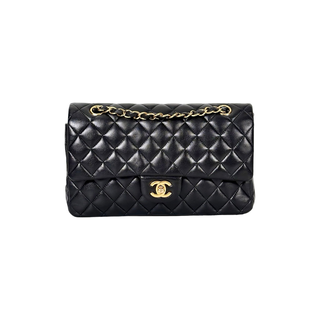 Pre-owned Chanel Classic Flap Small Bag Lambskin Black