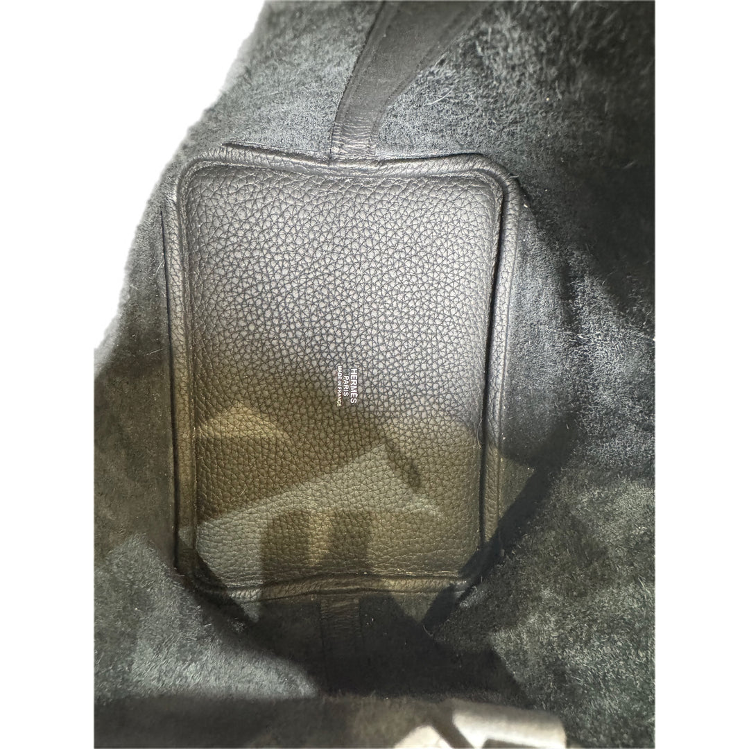 Hermes Picotin 18 Black TC Leather Bag