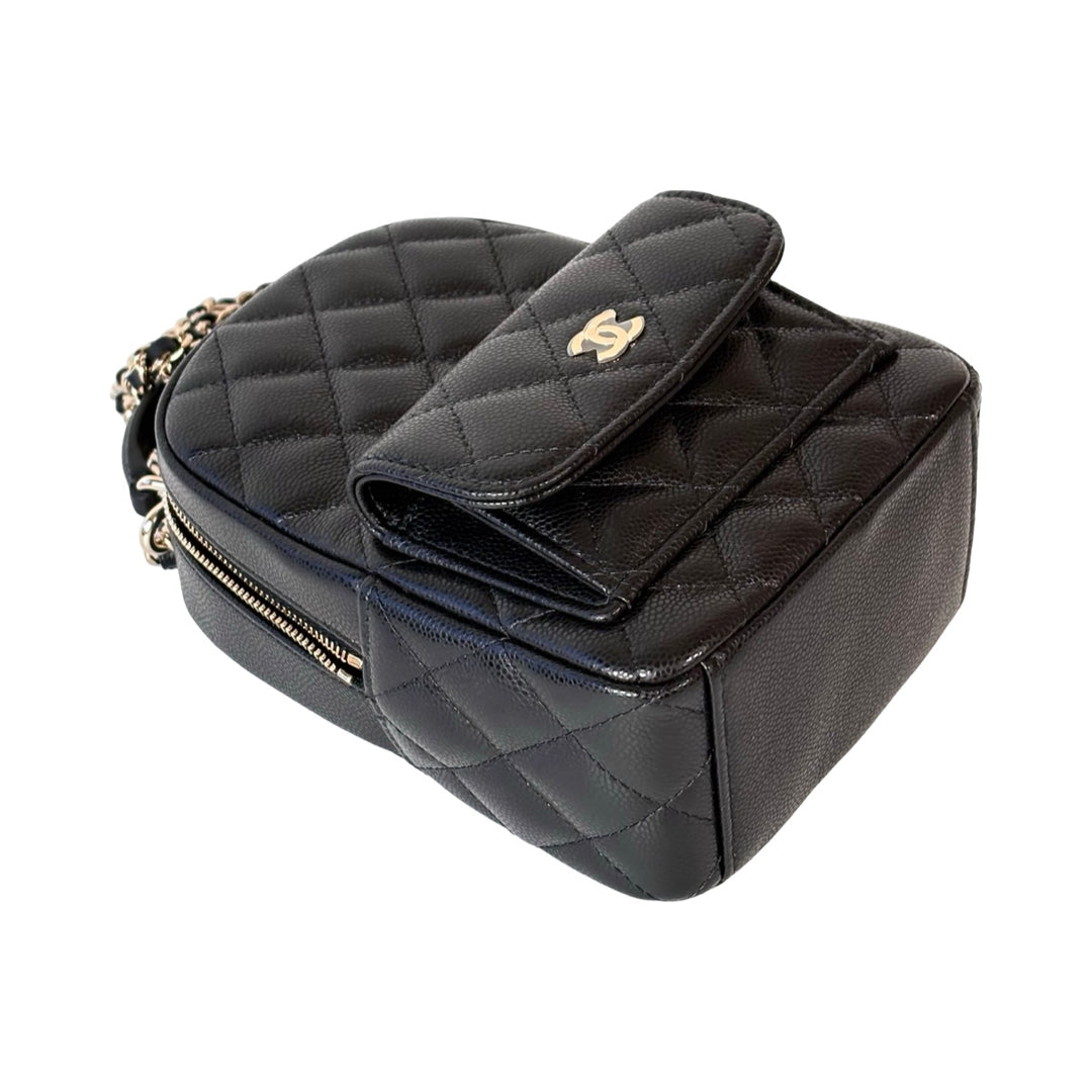 Chanel Black Caviar Mini Backpack Bag