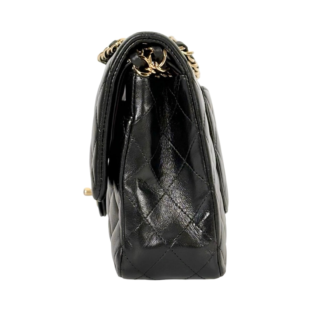 Pre-owned Chanel Classic Flap Small Bag Lambskin Black - photo 4