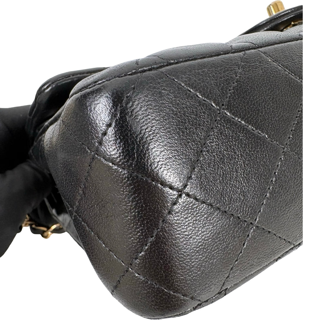 Pre-owned Chanel Classic Flap Small Bag Lambskin Black - photo 14