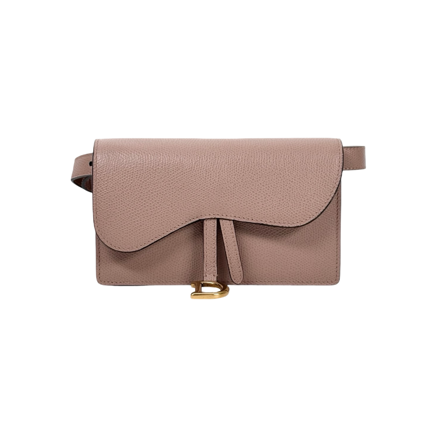Dior Rose Pink Saddle Belt Pouch Bag