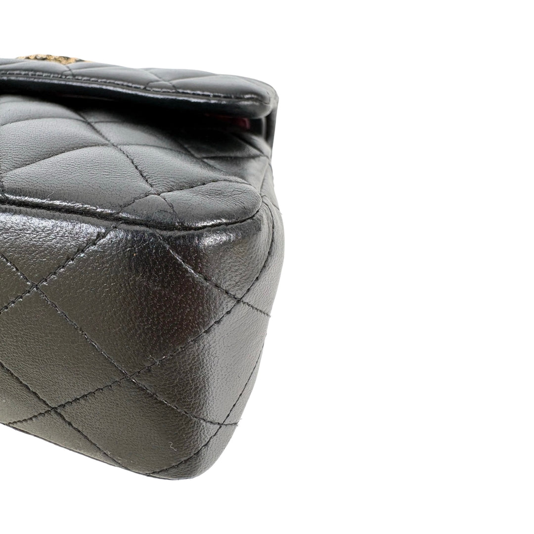 Pre-owned Chanel Classic Flap Small Bag Lambskin Black - photo 13