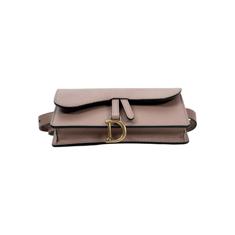 Dior Rose Pink Saddle Belt Pouch Bag