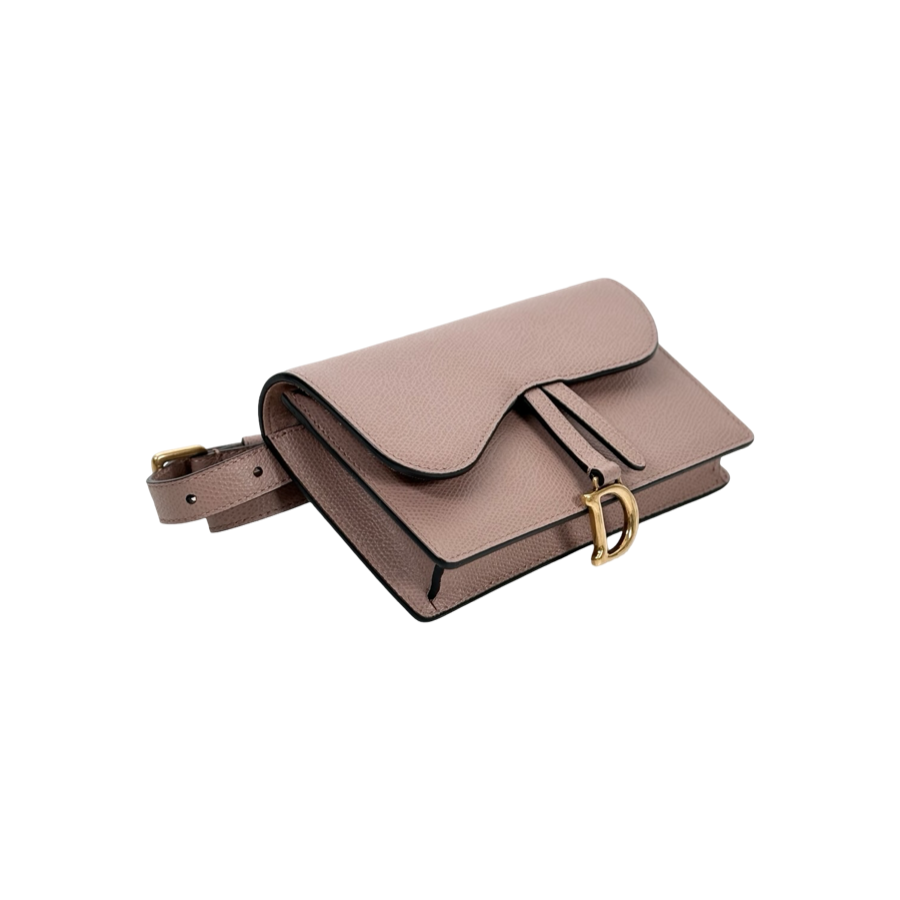 Dior Rose Pink Saddle Belt Pouch Bag