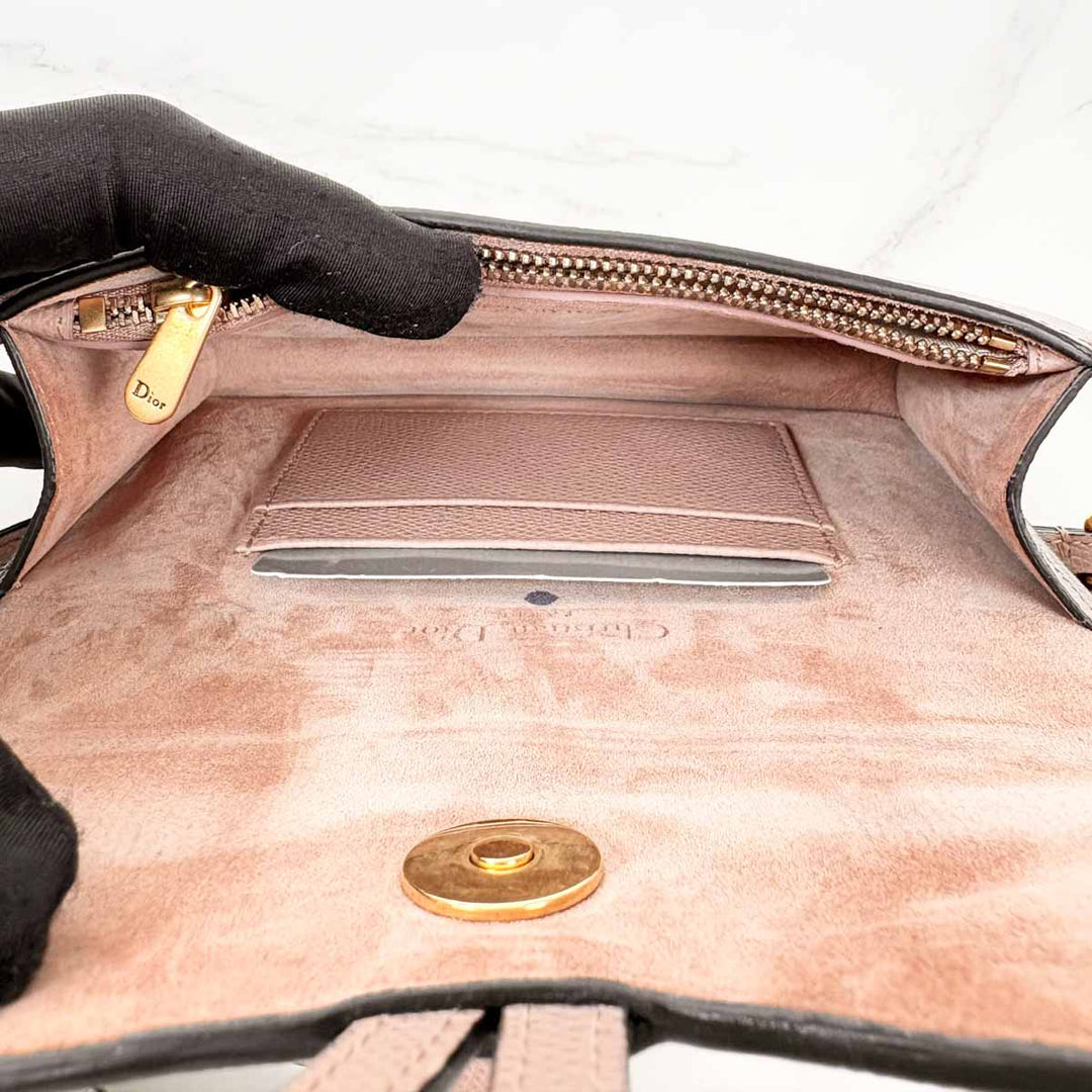 Dior Rose Pink Saddle Belt Pouch Bag