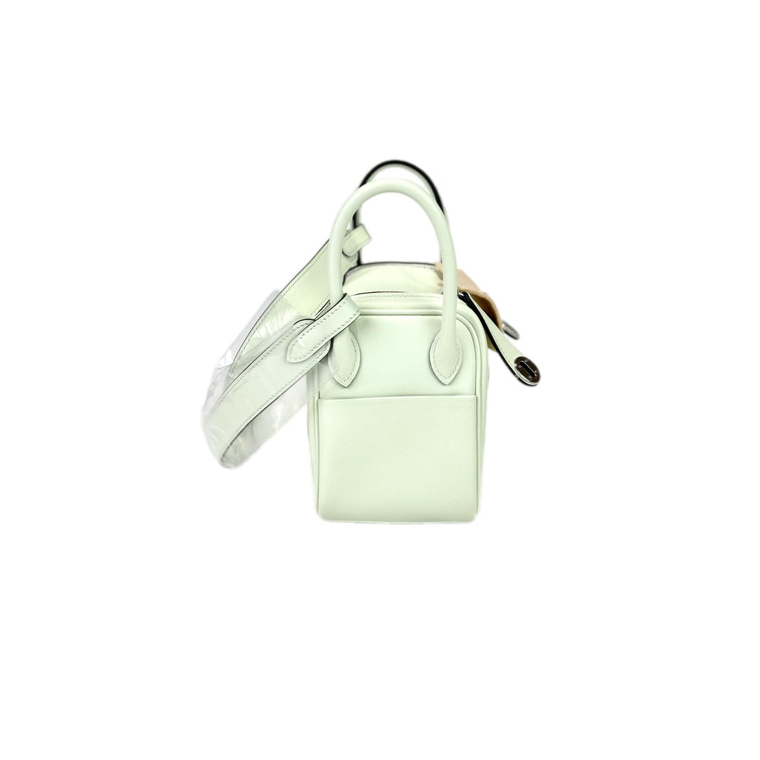 Hermes Lindy Mini OS Green Bag Swift