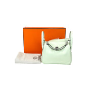 Hermes Lindy Mini OS Green Bag Swift