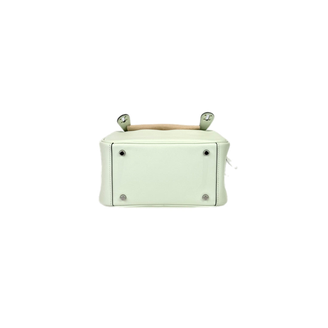 Hermes Lindy Mini OS Green Bag Swift