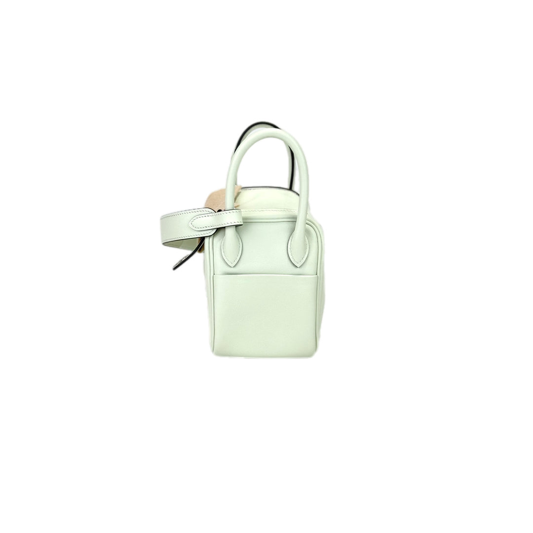 Hermes Lindy Mini OS Green Bag Swift