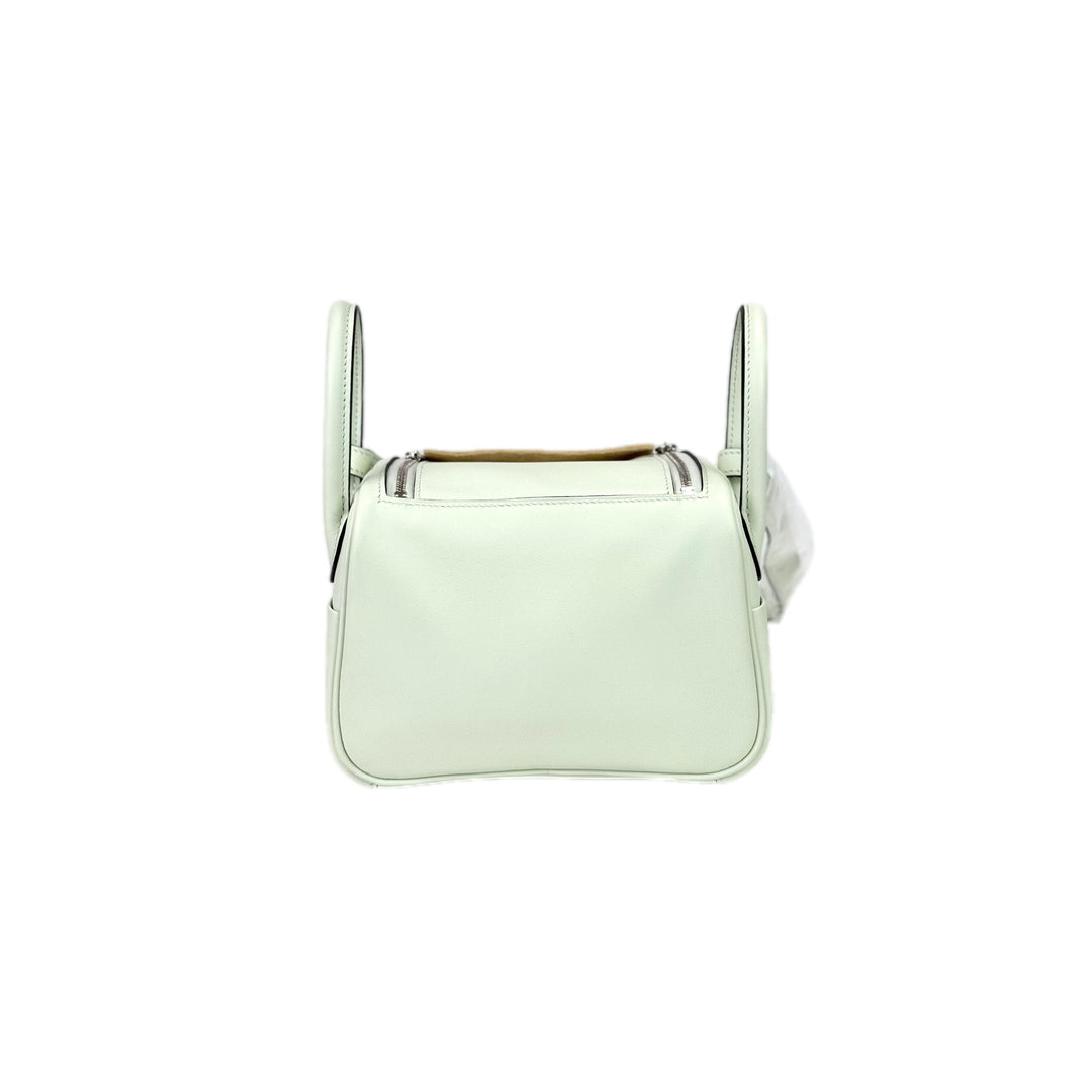 Hermes Lindy Mini OS Green Bag Swift