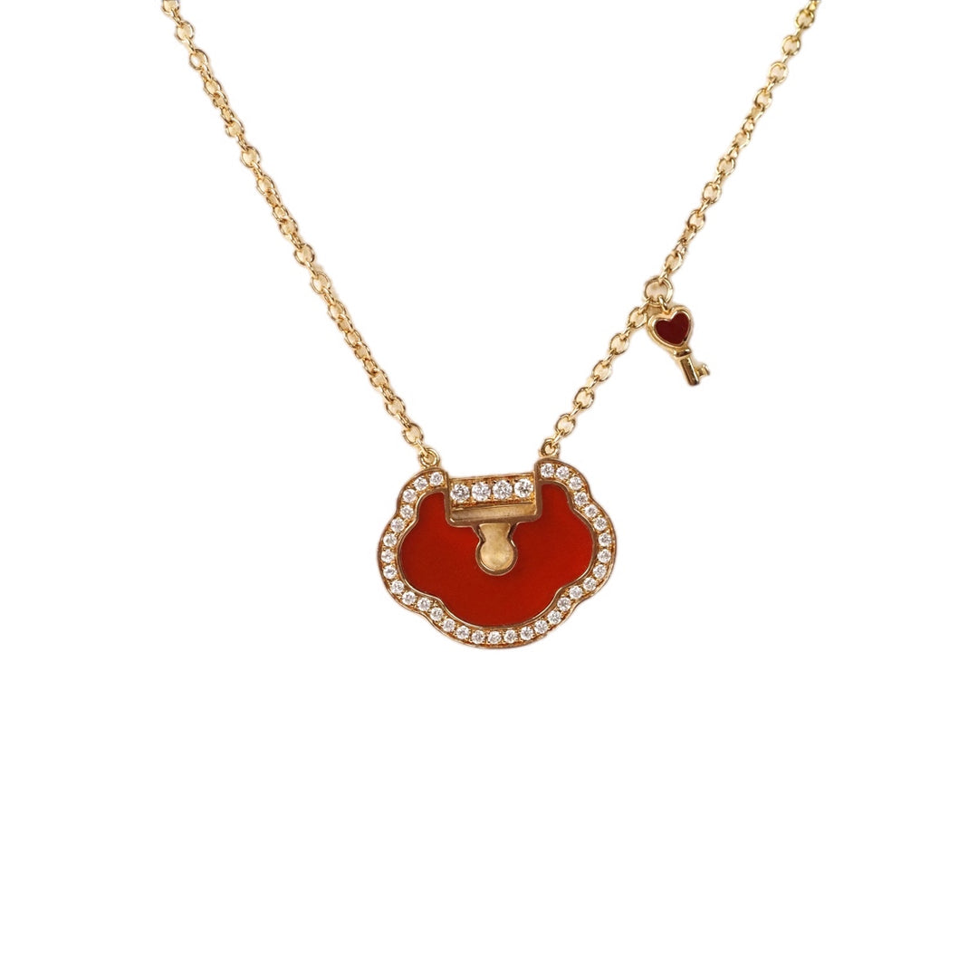 Qeelin Red Yu Yi Necklace