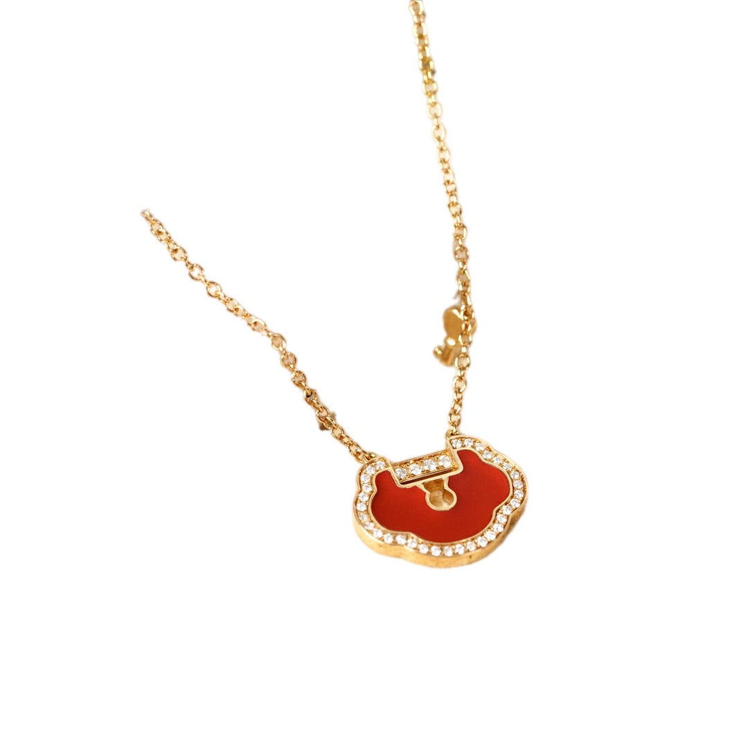 Qeelin Red Yu Yi Necklace