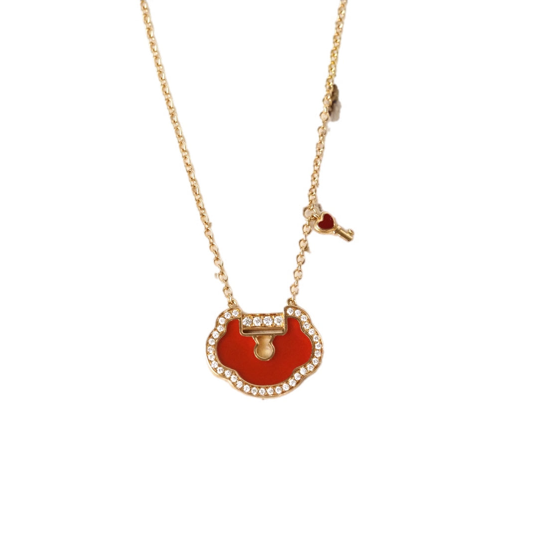 Qeelin Red Yu Yi Necklace