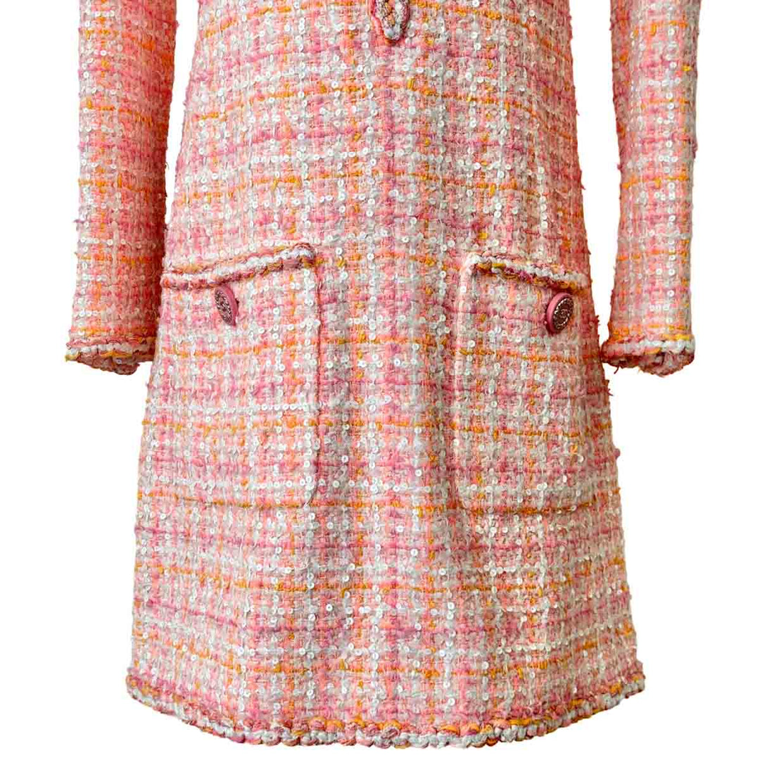 Chanel 19C Fantasy Pink Tweed Dress #36