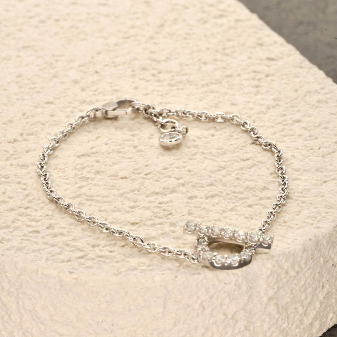 Hermes Diamond White Gold  Finesse Bracelet