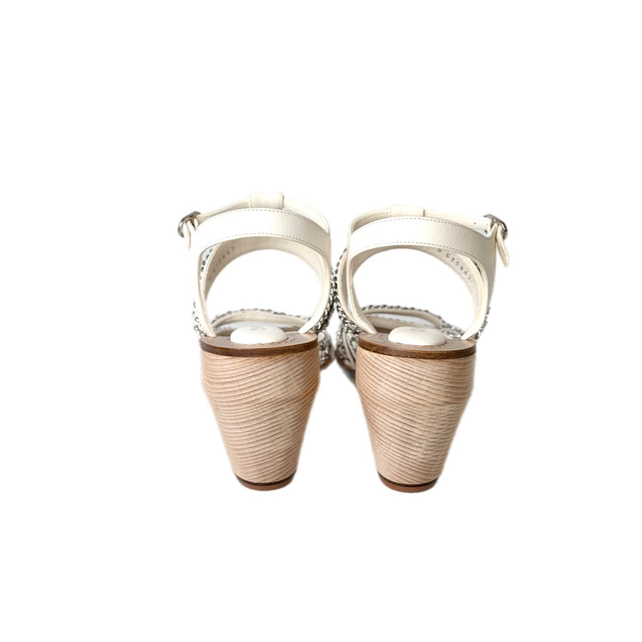 Chanel Strappy Sandal Shoes #40